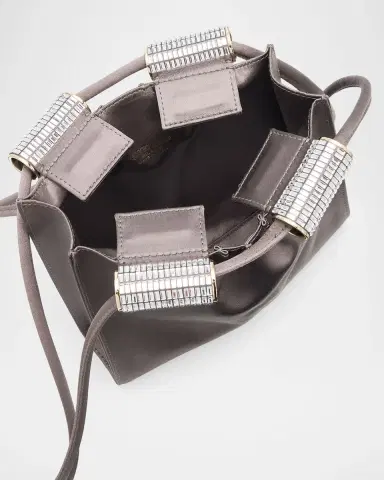 Giorgio Armani Satin Shoulder Bag with Rhinestone Detail | Thumbnail 8 Giorgio Armani Satin Shoulder Bag with Rhinestone Detail | Thumbnail 8