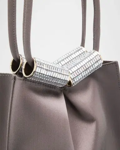 Giorgio Armani Satin Shoulder Bag with Rhinestone Detail | Thumbnail 10 Giorgio Armani Satin Shoulder Bag with Rhinestone Detail | Thumbnail 10
