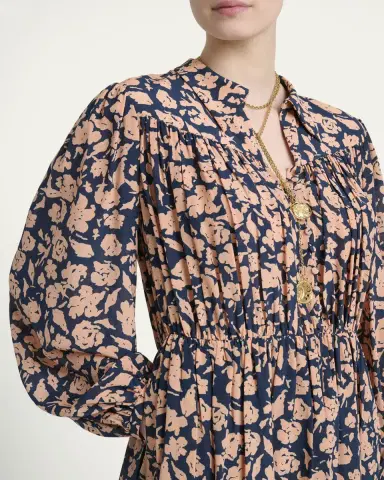 Chloé Floral-Print Silk Crepe De Chine Ruffle Mini Shirtdress | Thumbnail 5 Chloé Floral-Print Silk Crepe De Chine Ruffle Mini Shirtdress | Thumbnail 5