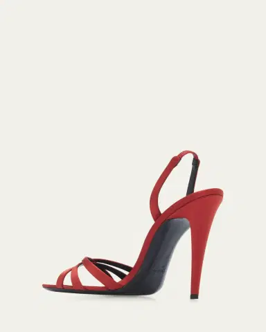 Saint Laurent 110mm Kate Satin Sandals | Thumbnail 4 Saint Laurent 110mm Kate Satin Sandals | Thumbnail 4