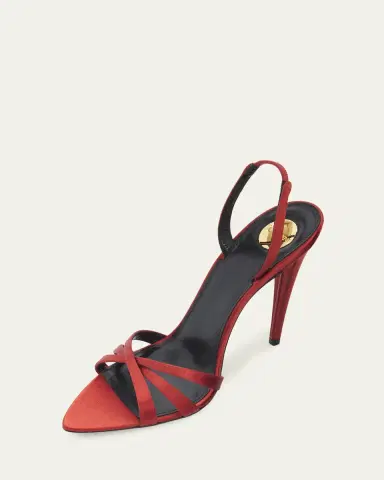 Saint Laurent 110mm Kate Satin Sandals | Thumbnail 5 Saint Laurent 110mm Kate Satin Sandals | Thumbnail 5