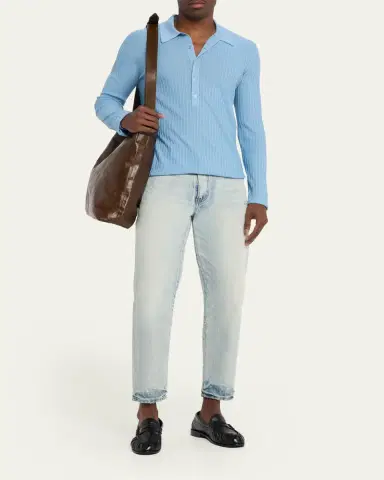 Dries Van Noten Men's Leather Messenger Bag | Thumbnail 5
