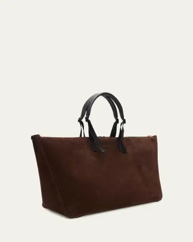 Moncler Men's Carlo Suede Leather-Trim Weekender Duffel Bag | Thumbnail 3