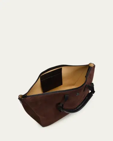 Moncler Men's Carlo Suede Leather-Trim Weekender Duffel Bag | Thumbnail 4