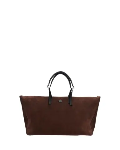 Moncler Men's Carlo Suede Leather-Trim Weekender Duffel Bag | Thumbnail 1