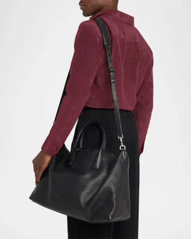 Saint Laurent Men's Grained Leather Bowling Tote Bag | Thumbnail 6 Saint Laurent Men's Grained Leather Bowling Tote Bag | Thumbnail 6