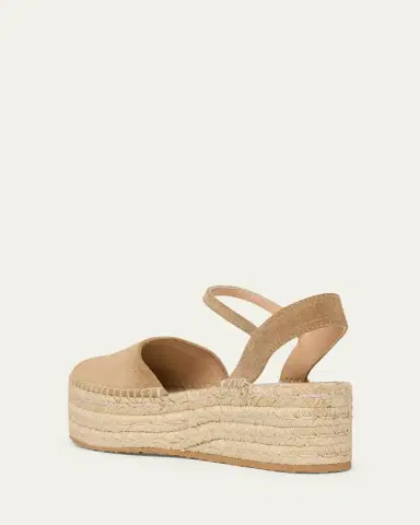Gianvito Rossi Suede Platform Espadrille Sandals | Thumbnail 2