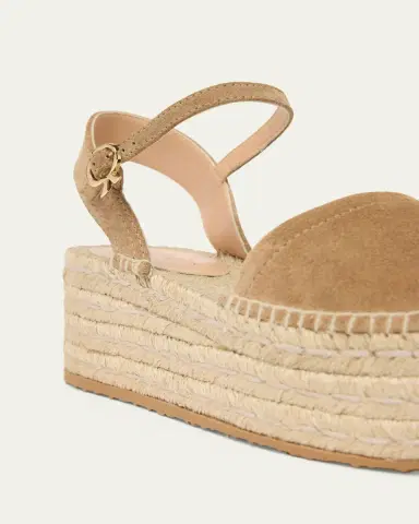 Gianvito Rossi Suede Platform Espadrille Sandals | Thumbnail 3