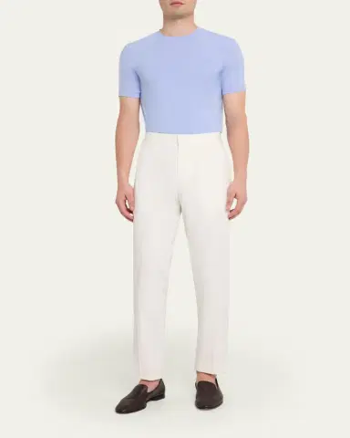 Giorgio Armani Men's Solid Viscose Stretch Jersey T-Shirt | Thumbnail 2 Giorgio Armani Men's Solid Viscose Stretch Jersey T-Shirt | Thumbnail 2