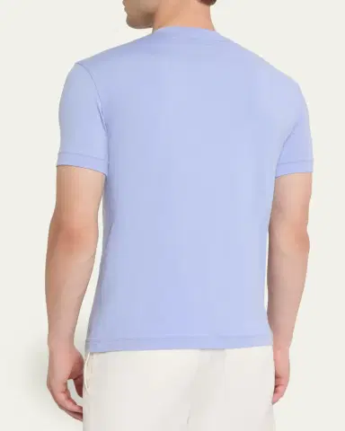 Giorgio Armani Men's Solid Viscose Stretch Jersey T-Shirt | Thumbnail 3 Giorgio Armani Men's Solid Viscose Stretch Jersey T-Shirt | Thumbnail 3