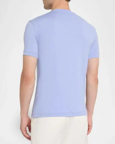 Giorgio Armani Men's Solid Viscose Stretch Jersey T-Shirt | Thumbnail 7 Giorgio Armani Men's Solid Viscose Stretch Jersey T-Shirt | Thumbnail 7