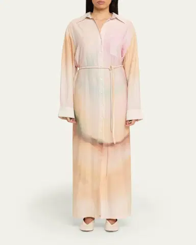 Nanushka Iria Long-Sleeve Tie-Dye Shirtdress | Thumbnail 2 Nanushka Iria Long-Sleeve Tie-Dye Shirtdress | Thumbnail 2