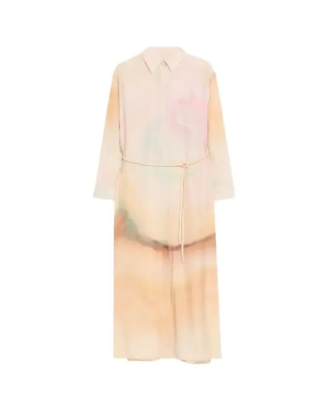 Nanushka Iria Long-Sleeve Tie-Dye Shirtdress