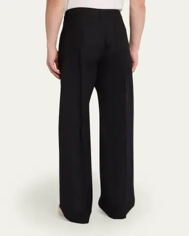 Rick Owens Men's Geth Paper Wool Wide-Leg Jeans | Thumbnail 3 Rick Owens Men's Geth Paper Wool Wide-Leg Jeans | Thumbnail 3