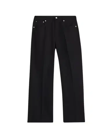 Rick Owens Men's Geth Paper Wool Wide-Leg Jeans | Thumbnail 1 Rick Owens Men's Geth Paper Wool Wide-Leg Jeans | Thumbnail 1