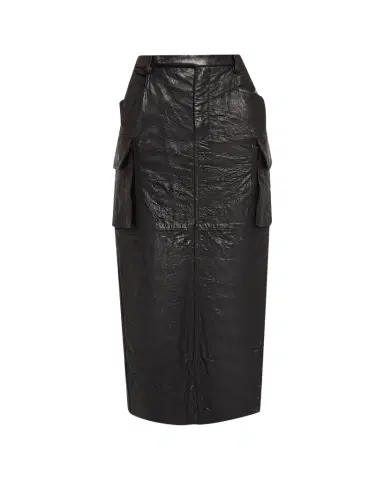 Rick Owens Firbanks Leather Midi Cargo Skirt | Thumbnail 1 Rick Owens Firbanks Leather Midi Cargo Skirt | Thumbnail 1
