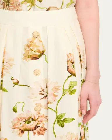 Cara Cara Marge Pleated Button-Front Skirt | Thumbnail 5
