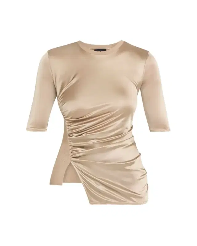 Giorgio Armani Draped Jersey Short-Sleeve Top