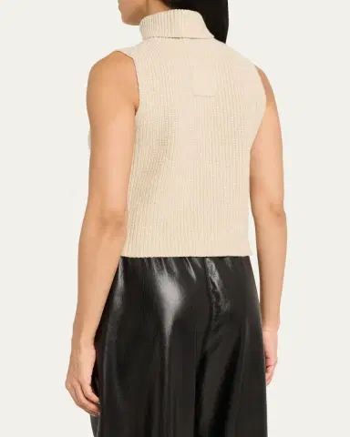 Nanushka Fennec Sleeveless Asymmetric Turtleneck Sweater | Thumbnail 3 Nanushka Fennec Sleeveless Asymmetric Turtleneck Sweater | Thumbnail 3