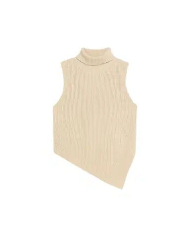 Nanushka Fennec Sleeveless Asymmetric Turtleneck Sweater | Thumbnail 1 Nanushka Fennec Sleeveless Asymmetric Turtleneck Sweater | Thumbnail 1