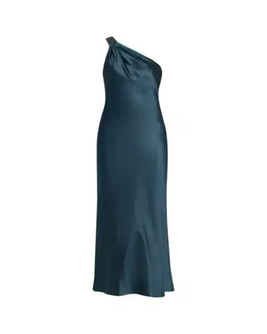 Giorgio Armani One-Shoulder Shimmering Satin Ankle Dress | Thumbnail 1 Giorgio Armani One-Shoulder Shimmering Satin Ankle Dress | Thumbnail 1