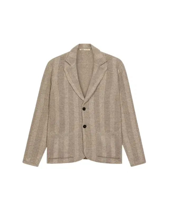 Men's Linen and Merino Wool Knit Jacket