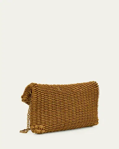 Saint Laurent Cassandre YSL Woven Raffia Shoulder Bag Pouch Bag | Thumbnail 3 Saint Laurent Cassandre YSL Woven Raffia Shoulder Bag Pouch Bag | Thumbnail 3