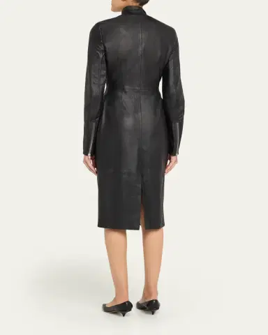 Rick Owens Gary Leather Asymmetric Zip Coat | Thumbnail 3 Rick Owens Gary Leather Asymmetric Zip Coat | Thumbnail 3