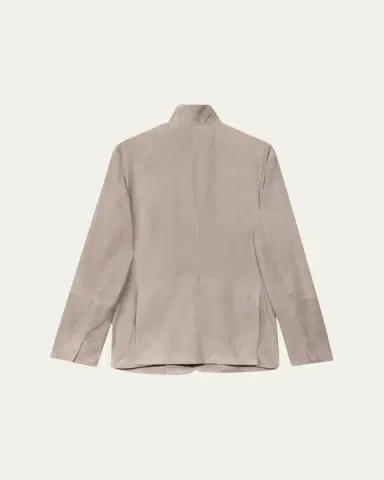 Maurizio Baldassari Men's Suede Five-Snap Jacket | Thumbnail 2