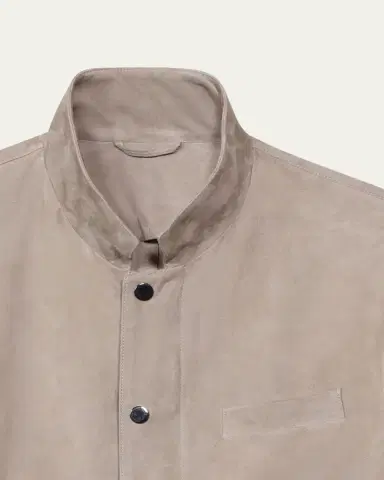 Maurizio Baldassari Men's Suede Five-Snap Jacket | Thumbnail 3