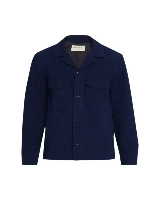 Men's Jean-Baptiste Seersucker Cotton Shirt Jacket