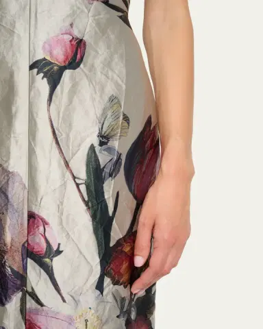 Erdem Off-The-Shoulder Floral Satin Column Gown | Thumbnail 5 Erdem Off-The-Shoulder Floral Satin Column Gown | Thumbnail 5