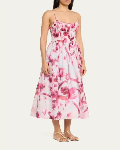 Cara Cara Alba Floral Fit-&-Flare Midi Dress | Thumbnail 4 Cara Cara Alba Floral Fit-&-Flare Midi Dress | Thumbnail 4