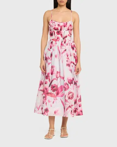 Cara Cara Alba Floral Fit-&-Flare Midi Dress | Thumbnail 6 Cara Cara Alba Floral Fit-&-Flare Midi Dress | Thumbnail 6