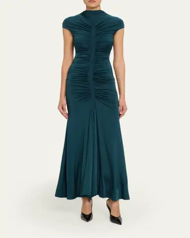 Giorgio Armani Ruched Jersey Maxi Dress | Thumbnail 2