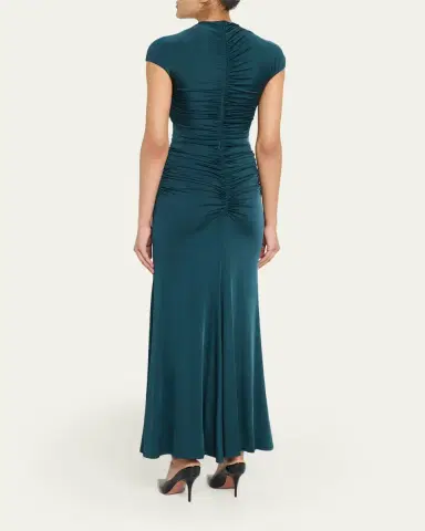 Giorgio Armani Ruched Jersey Maxi Dress | Thumbnail 3