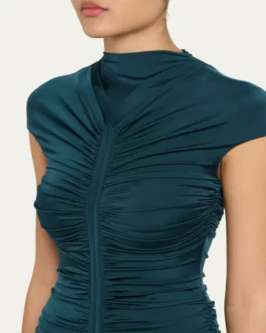Giorgio Armani Ruched Jersey Maxi Dress | Thumbnail 5