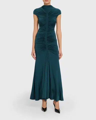 Giorgio Armani Ruched Jersey Maxi Dress | Thumbnail 6