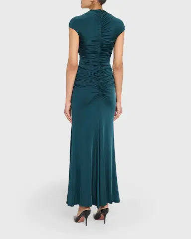 Giorgio Armani Ruched Jersey Maxi Dress | Thumbnail 7