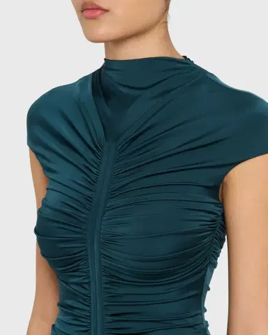 Giorgio Armani Ruched Jersey Maxi Dress | Thumbnail 9