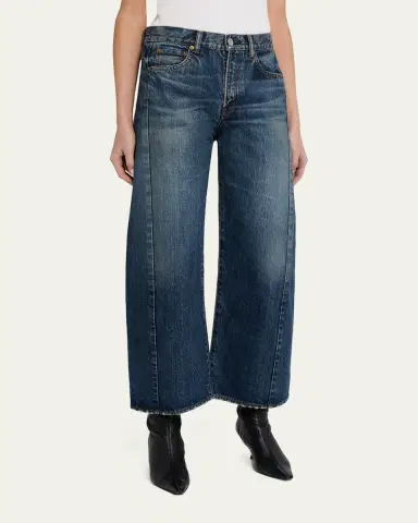 MOUSSY VINTAGE Harlem Mid-Rise Wide Barrel Jeans | Thumbnail 4