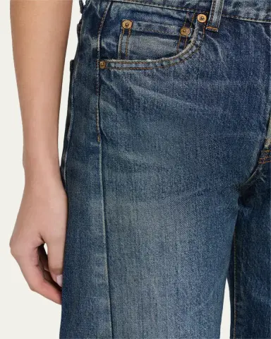 MOUSSY VINTAGE Harlem Mid-Rise Wide Barrel Jeans | Thumbnail 5