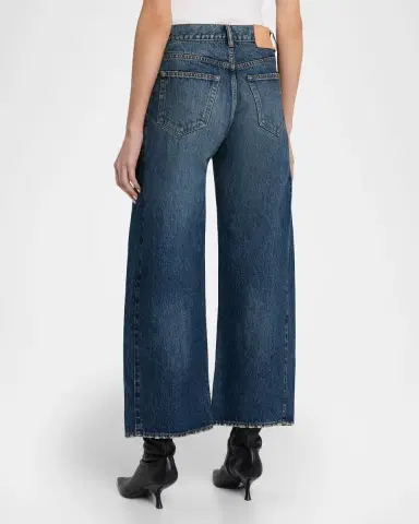 MOUSSY VINTAGE Harlem Mid-Rise Wide Barrel Jeans | Thumbnail 7