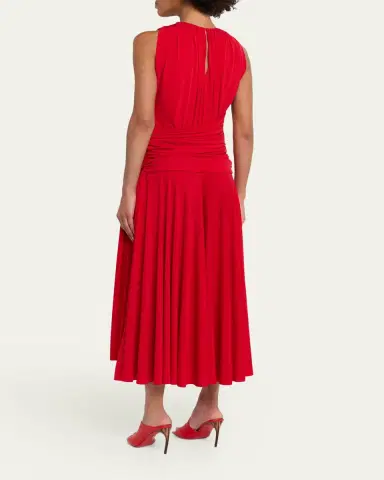 Brandon Maxwell The Isadora Sleeveless Draped Dress | Thumbnail 3