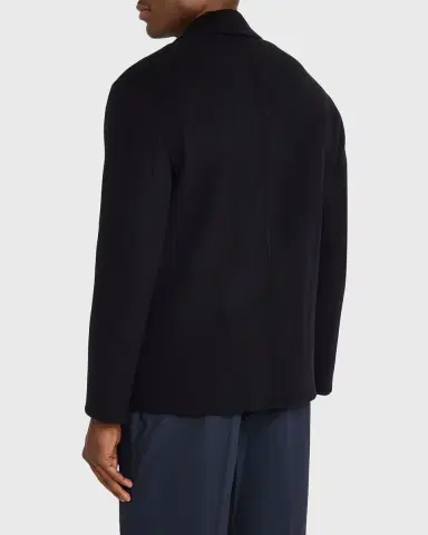 OFFICINE GÉNÉRALE Men's Dark Navy Double-Breasted Wool Maxwell Sport Jacket | Thumbnail 7 OFFICINE GÉNÉRALE Men's Dark Navy Double-Breasted Wool Maxwell Sport Jacket | Thumbnail 7