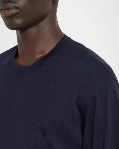 OFFICINE GÉNÉRALE Men's Boris Lyocell and Wool Knit Crewneck T-Shirt | Thumbnail 9 OFFICINE GÉNÉRALE Men's Boris Lyocell and Wool Knit Crewneck T-Shirt | Thumbnail 9