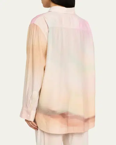 Nanushka Chaska Tie-Dye Button-Front Shirt | Thumbnail 3