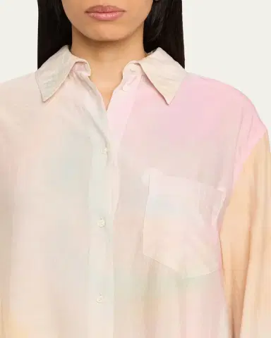 Nanushka Chaska Tie-Dye Button-Front Shirt | Thumbnail 5