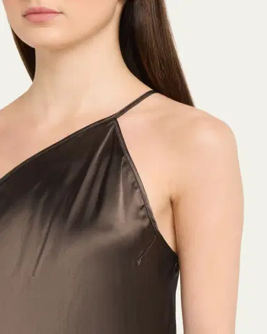 Rick Owens One-Shoulder Satin Midi Slip Dress | Thumbnail 5 Rick Owens One-Shoulder Satin Midi Slip Dress | Thumbnail 5