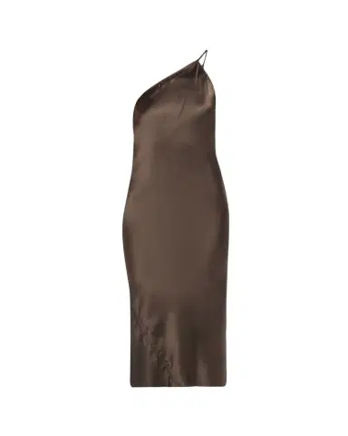 Rick Owens One-Shoulder Satin Midi Slip Dress | Thumbnail 1 Rick Owens One-Shoulder Satin Midi Slip Dress | Thumbnail 1